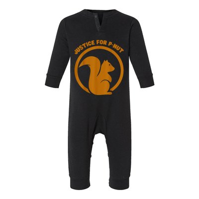 Justice For Peanut P’Nut Pnut Squirrel Lover Infant Fleece One Piece