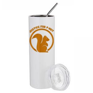 Justice For Peanut P’Nut Pnut Squirrel Lover Stainless Steel Tumbler