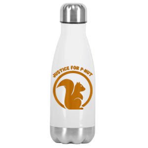 Justice For Peanut P’Nut Pnut Squirrel Lover Stainless Steel Insulated Water Bottle