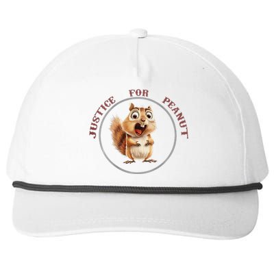 Justice For Peanut Design For Peanut Squirrel Snapback Five-Panel Rope Hat