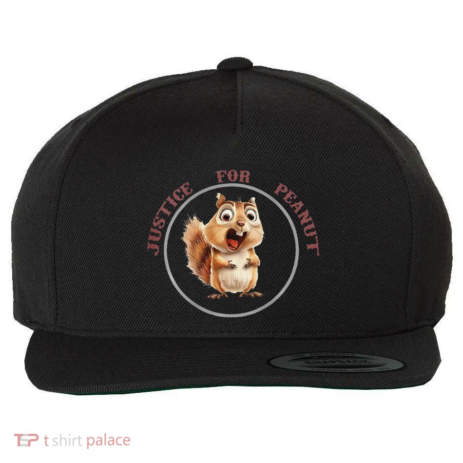 Justice For Peanut Design For Peanut Squirrel Wool Snapback Cap