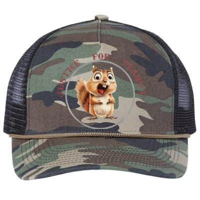 Justice For Peanut Design For Peanut Squirrel Retro Rope Trucker Hat Cap