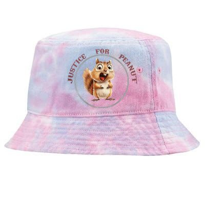 Justice For Peanut Design For Peanut Squirrel Tie-Dyed Bucket Hat