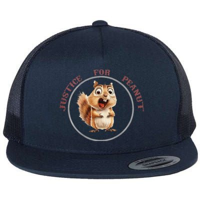 Justice For Peanut Design For Peanut Squirrel Flat Bill Trucker Hat