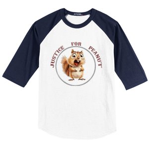 Justice For Peanut Design For Peanut Squirrel Baseball Sleeve Shirt