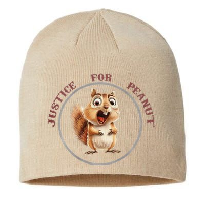 Justice For Peanut Design For Peanut Squirrel Sustainable Beanie