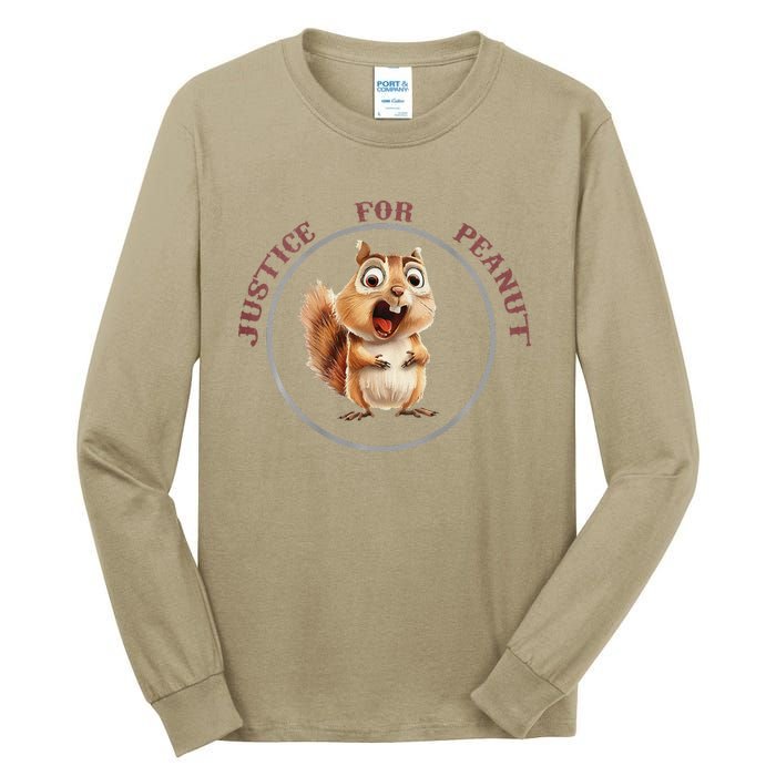 Justice For Peanut Design For Peanut Squirrel Tall Long Sleeve T-Shirt