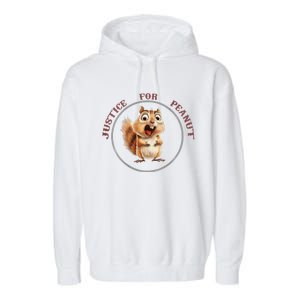 Justice For Peanut Design For Peanut Squirrel Garment-Dyed Fleece Hoodie