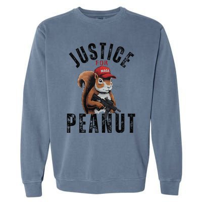 Justice For Peanut The Squirrel & Fred The Racoon Garment-Dyed Sweatshirt