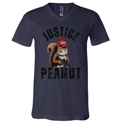 Justice For Peanut The Squirrel & Fred The Racoon V-Neck T-Shirt