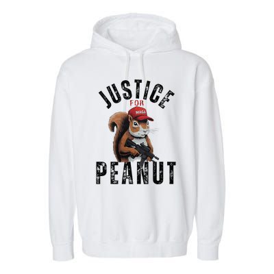 Justice For Peanut The Squirrel & Fred The Racoon Garment-Dyed Fleece Hoodie