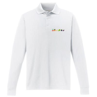 Just Freaking Peachy Feeling Summer Apparel  Performance Long Sleeve Polo