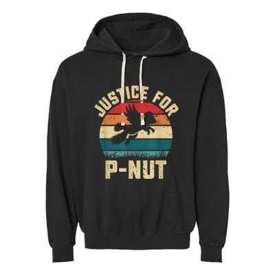 Justice For Peanut P’Nut Pnut Squirrel Lover Garment-Dyed Fleece Hoodie