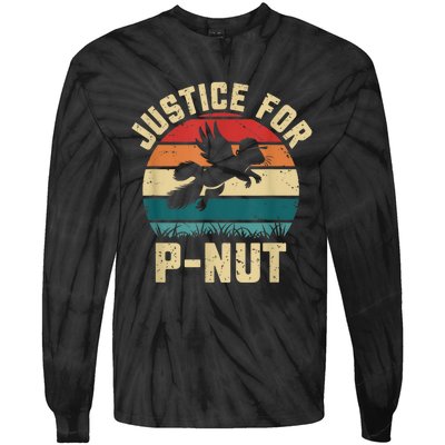 Justice For Peanut P’Nut Pnut Squirrel Lover Tie-Dye Long Sleeve Shirt