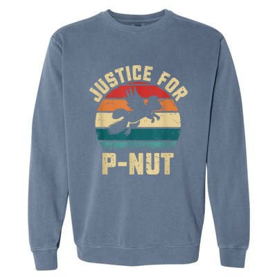 Justice For Peanut P’Nut Pnut Squirrel Lover Garment-Dyed Sweatshirt