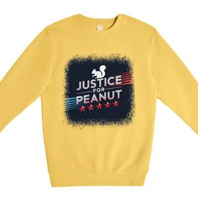 Justice For Peanut The Squirrel P地Ut Pnut Peanut Squirrel Premium Crewneck Sweatshirt