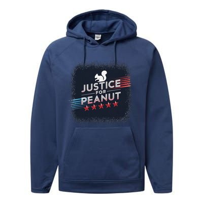 Justice For Peanut The Squirrel P地Ut Pnut Peanut Squirrel Performance Fleece Hoodie