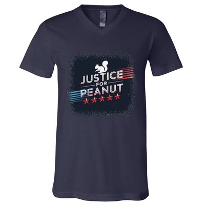 Justice For Peanut The Squirrel P地Ut Pnut Peanut Squirrel V-Neck T-Shirt