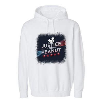 Justice For Peanut The Squirrel P地Ut Pnut Peanut Squirrel Garment-Dyed Fleece Hoodie