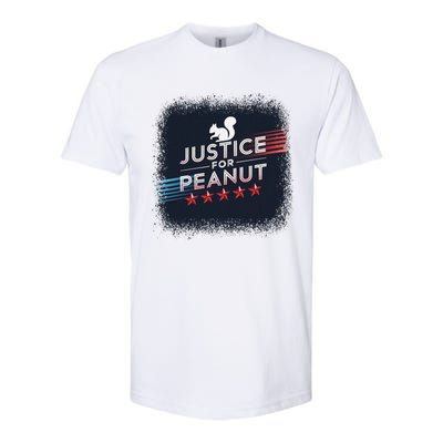 Justice For Peanut The Squirrel P地Ut Pnut Peanut Squirrel Softstyle CVC T-Shirt