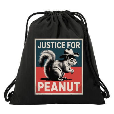 Justice For Peanut The Squirrel Wanted Drawstring Bag
