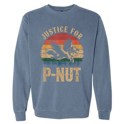 Justice For Peanut P’Nut Pnut Squirrel Lover Garment-Dyed Sweatshirt