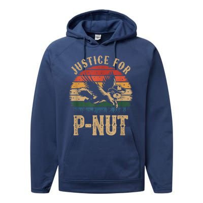 Justice For Peanut P’Nut Pnut Squirrel Lover Performance Fleece Hoodie