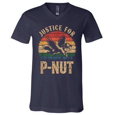 Justice For Peanut P’Nut Pnut Squirrel Lover V-Neck T-Shirt