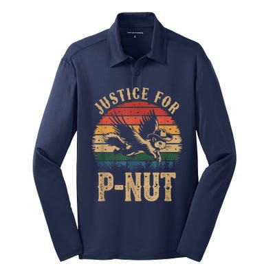 Justice For Peanut P’Nut Pnut Squirrel Lover Silk Touch Performance Long Sleeve Polo