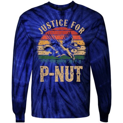 Justice For Peanut P’Nut Pnut Squirrel Lover Tie-Dye Long Sleeve Shirt