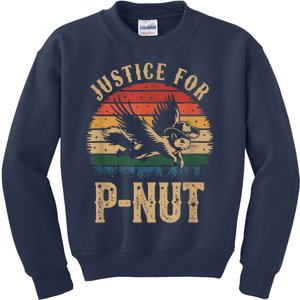 Justice For Peanut P’Nut Pnut Squirrel Lover Kids Sweatshirt