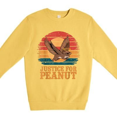 Justice For Peanut The Squirrel Peanut Squirrel Retro Premium Crewneck Sweatshirt