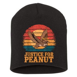 Justice For Peanut The Squirrel Peanut Squirrel Retro Short Acrylic Beanie