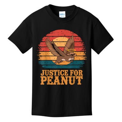 Justice For Peanut The Squirrel Peanut Squirrel Retro Kids T-Shirt