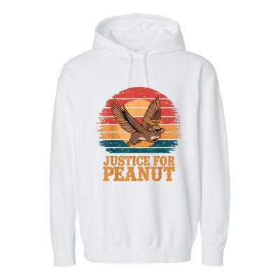 Justice For Peanut The Squirrel Peanut Squirrel Retro Garment-Dyed Fleece Hoodie