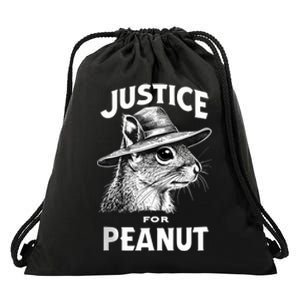 Justice For Peanut The Squirrel P’Nut Pnut Peanut Squirrel Drawstring Bag