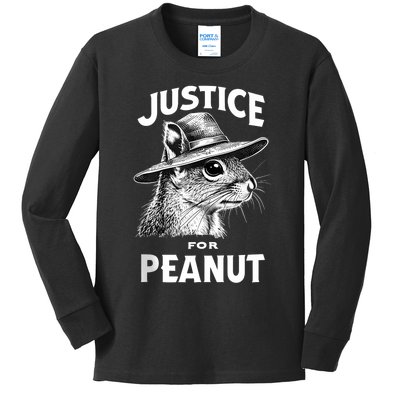 Justice For Peanut The Squirrel P’Nut Pnut Peanut Squirrel Kids Long Sleeve Shirt