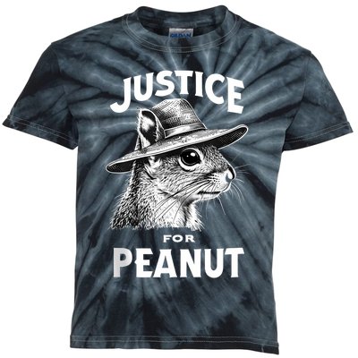 Justice For Peanut The Squirrel P’Nut Pnut Peanut Squirrel Kids Tie-Dye T-Shirt