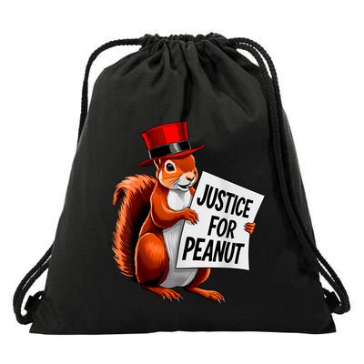 Justice For Peanut The Squirrel Peanut Squirrel Drawstring Bag