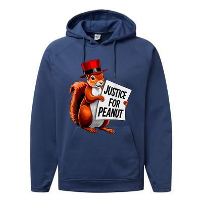 Justice For Peanut The Squirrel Peanut Squirrel Performance Fleece Hoodie