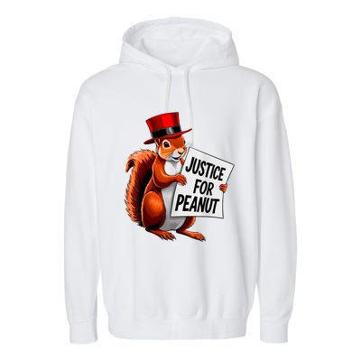 Justice For Peanut The Squirrel Peanut Squirrel Garment-Dyed Fleece Hoodie