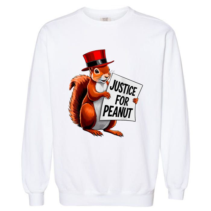 Justice For Peanut The Squirrel Peanut Squirrel Garment-Dyed Sweatshirt