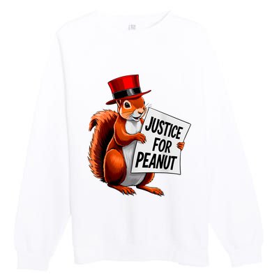 Justice For Peanut The Squirrel Peanut Squirrel Premium Crewneck Sweatshirt