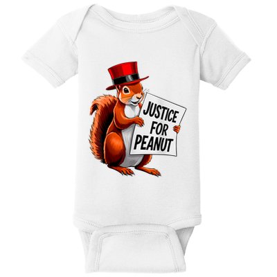 Justice For Peanut The Squirrel Peanut Squirrel Baby Bodysuit