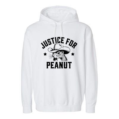 Justice For Peanut The Squirrel Peanut Squirrel Garment-Dyed Fleece Hoodie