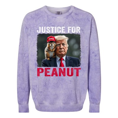 Justice For Peanut The Squirrel Wanted Colorblast Crewneck Sweatshirt