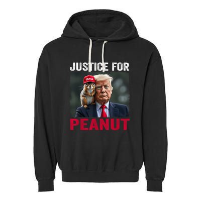 Justice For Peanut The Squirrel Wanted Garment-Dyed Fleece Hoodie