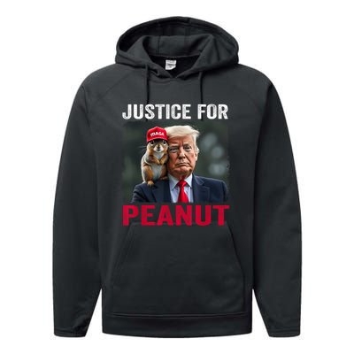 Justice For Peanut The Squirrel Wanted Performance Fleece Hoodie