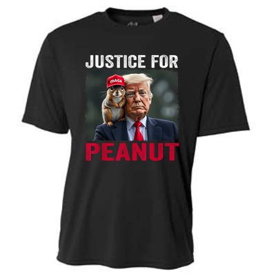 Justice For Peanut The Squirrel Wanted Cooling Performance Crew T-Shirt