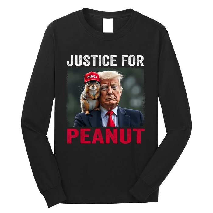 Justice For Peanut The Squirrel Wanted Long Sleeve Shirt